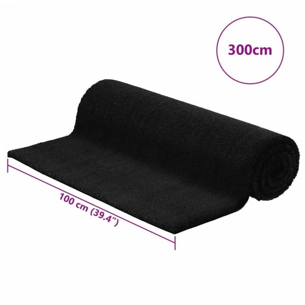 Dörrmatta svart 100x300 cm tuftad kokos