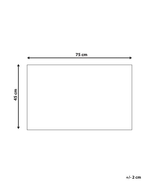 Dørmåtte Naturlig/Sort Kokosfiber med skridsikker PVC-bagside 45 x 75 cm Geometrisk motiv Moderne Stil