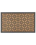 Miniatyrbillede 1 af 5: Dørmåtte Naturlig/Sort Kokosfiber med skridsikker PVC-bagside 45 x 75 cm Geometrisk motiv Moderne Stil
