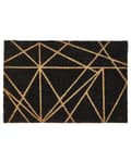 Miniatyrbillede 1 af 5: Dørmåtte Sort Kokosfiber med skridsikker PVC-bagside 40 x 60 cm Mønstre motiv Moderne Stil