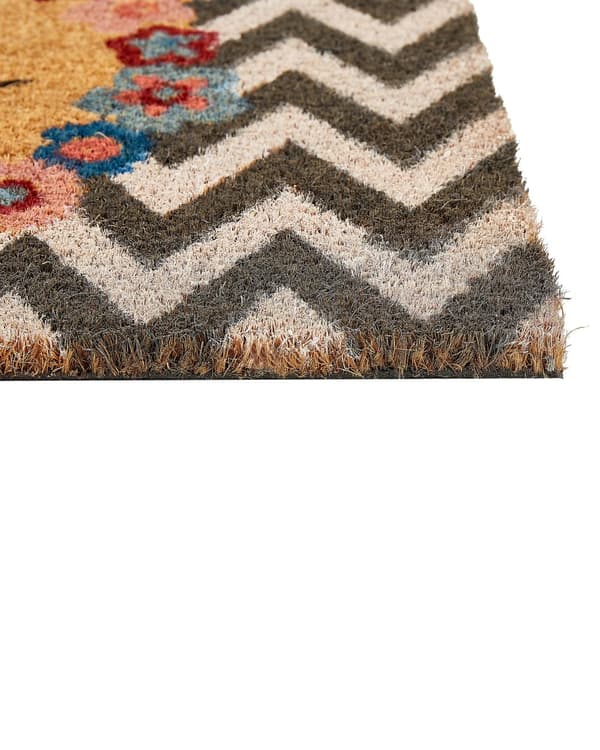 Dørmåtte Flerfarvet Kokosfiber med skridsikker PVC-bagside 40 x 60 cm Tekstmotiv Moderne Stil