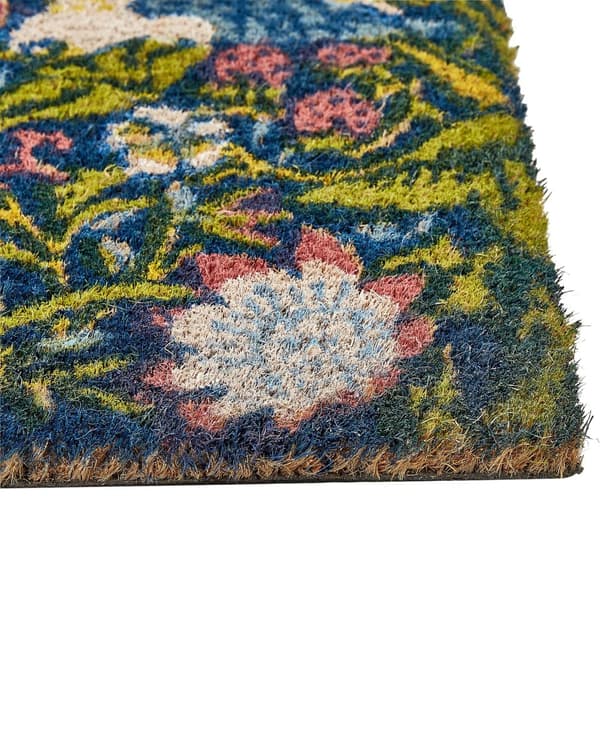 Dørmåtte Flerfarvet Kokosfiber med skridsikker PVC-bagside 40 x 60 cm Blomstermotiv Moderne Stil