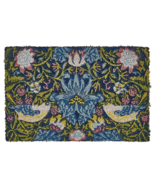 Dørmåtte Flerfarvet Kokosfiber med skridsikker PVC-bagside 40 x 60 cm Blomstermotiv Moderne Stil