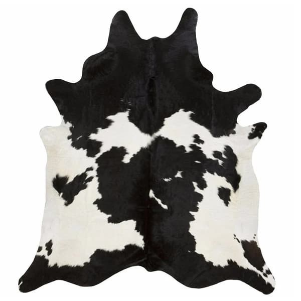 Eastern Counties Leather Cowhide Leather Rug Black/White M