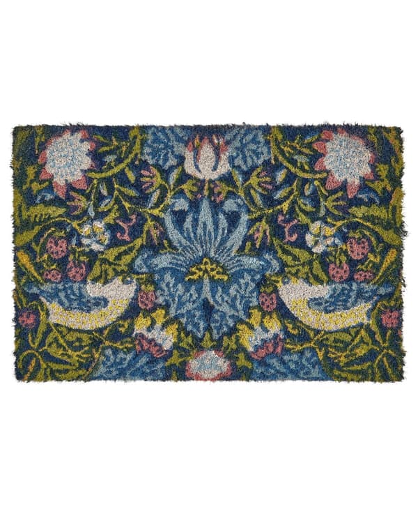 Dørmatte Flerfarget Natur Coir PVC-bakside Anti-Slip 40 x 60 cm Blomstermotiv Moderne Innendørsdekorasjon