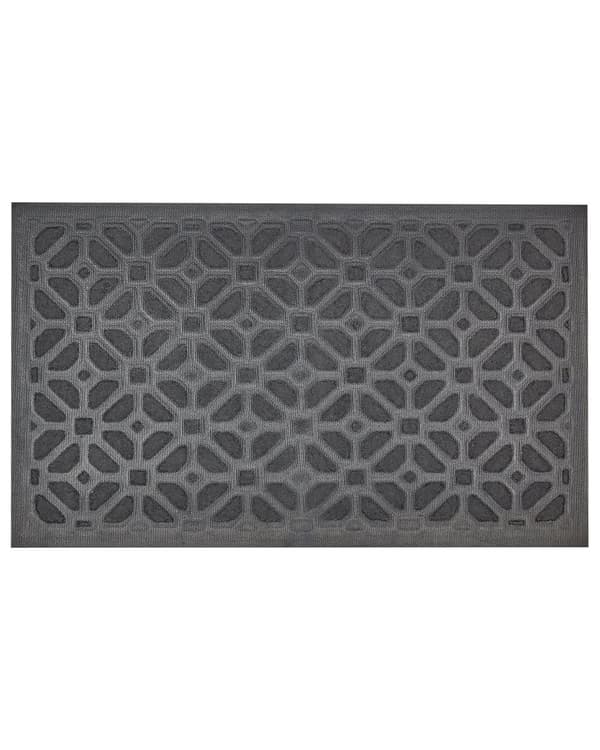Dørmatte i naturlig kokos med PVC-bakside og sklisikker gummi 45 x 75 cm Geometrisk mønster Moderne innendørsdekorasjon