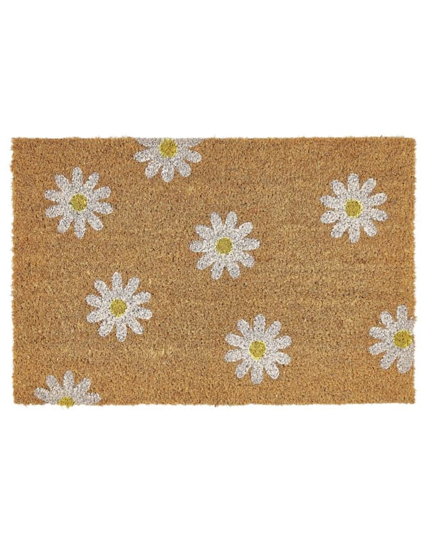 Dørmatte Naturlig kokos med PVC-bakside Sklisikker 40 x 60 cm Blomstermønster Glam Moderne Innendørs Dekorasjon