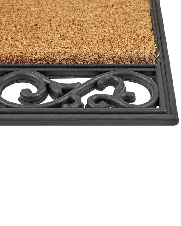 Dørmatte av naturlig kokos med PVC-bakside og sklisikkert gummi 45 x 75 cm Moderne innendørsdekorasjon