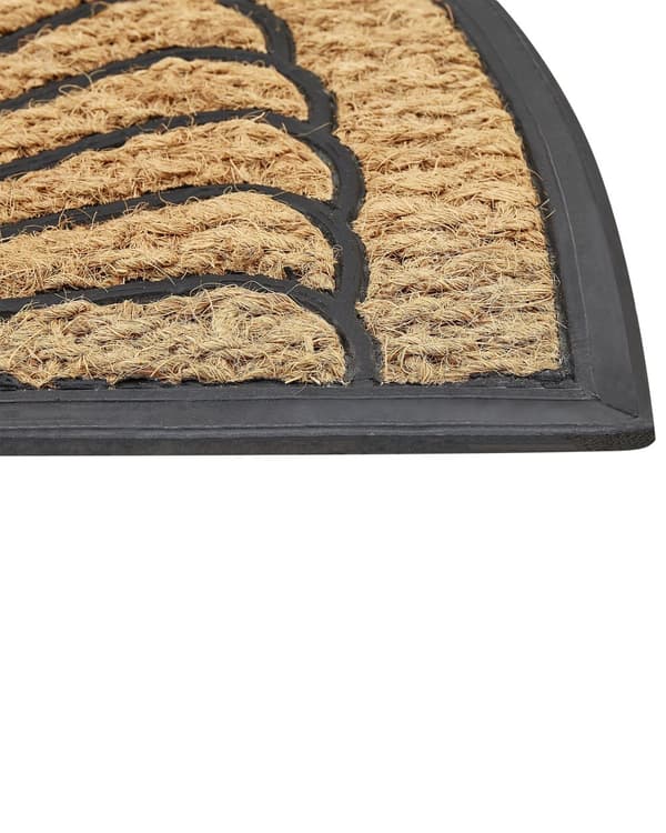 Dørmatte med sklisikker bakside av naturgummi i polyester 45 x 75 cm Halvrund, moderne innendørsdekorasjon