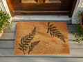 Miniatyrbilde 2 av 5: Dørmatte av naturlig kokos med sklisikker PVC-bakside 40 x 60 cm Plantebregnebladmotiv Moderne innendørsdekorasjon