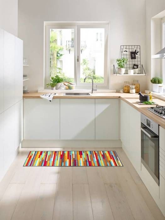 Dörrmatta Mikado Stripes Tvättbar golvmatta 140 x 60 cm tvätt+torr DESIGN