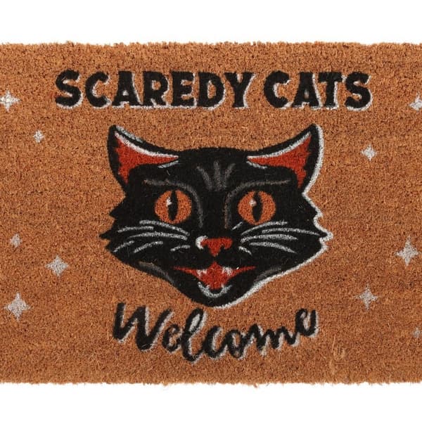 Something Different Scaredy Cats Welcome Door Mat