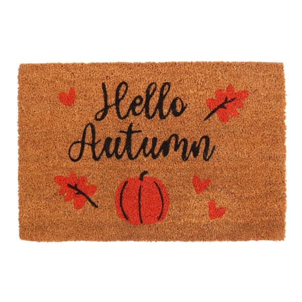 Something Different Hello Autumn Door Mat Natural/Black/Orange One Size