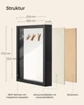Miniatyrbild 7 av 7: Rootz Väggmonterad fotoram - Bildram - Glasram - MDF - Invändigt djup 3,5 cm - 30,4 cm x 5,5 cm x 38 cm