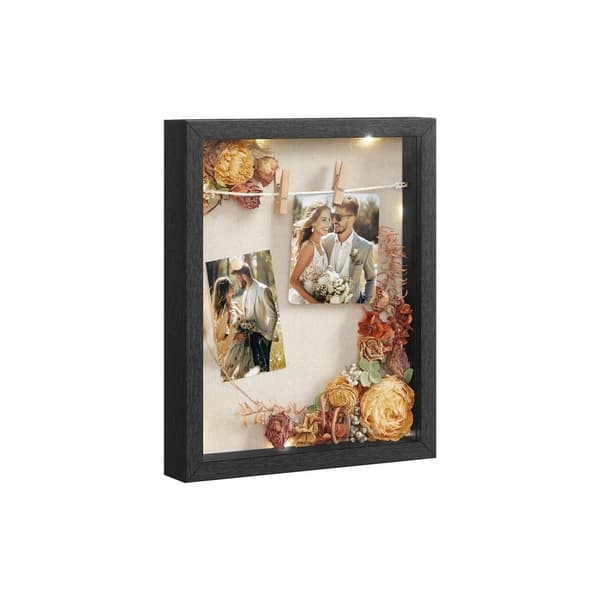 Rootz Väggmonterad fotoram - Bildram - Glasram - MDF - Invändigt djup 3,5 cm - 30,4 cm x 5,5 cm x 38 cm