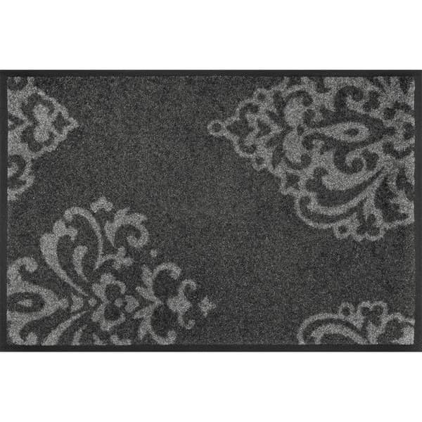 Dörrmatta Lucia grå Tvättbar golvmatta 60 x 40 cm tvätt+torr DESIGN