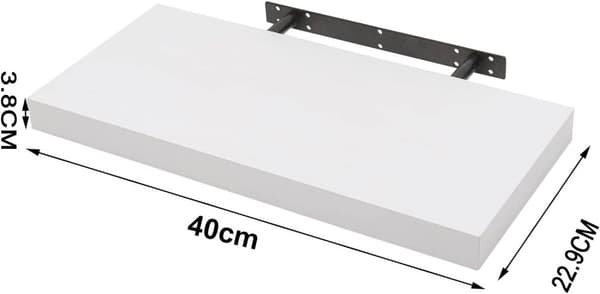 Rootz kelluva seinähyllysarja - koristeelliset seinähyllyt - vapaasti kelluvat seinähyllyt - MDF-puu - 40 cm x 22,9 cm x 3,8 cm