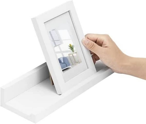 Rootz Flydende væghyldesæt - MDF-hylder af høj kvalitet - Hvid farve - Nem montering - Pladsbesparende - Alsidig - Sikkerhedsfunktioner - 60x10x5/2cm