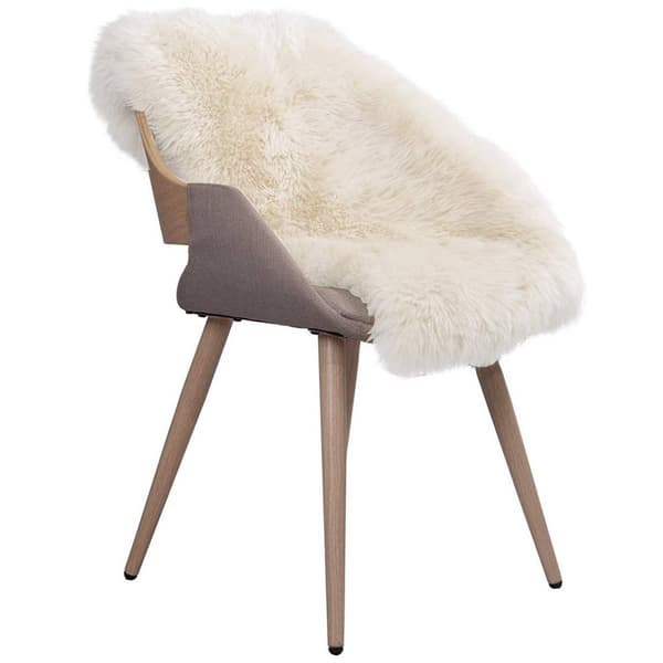 Rootz aito lampaanvillamatto - valkoinen lampaannahkainen matto - XL koko - likaa hylkivä ja kosteutta siirtävä - 90-110cm x 60cm - Ympäristöystävälli