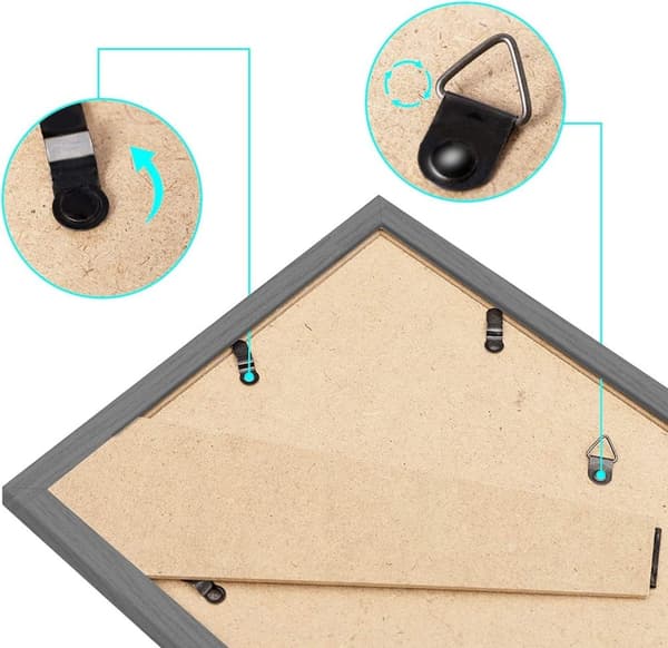 Rootz Modern Hängande & Bordsskiva tavelramar Set - MDF fotoramar - Brett utbud av storlekar - Väggdekor - E1 Class Material - 3-pack, vit - 30 x 45 c