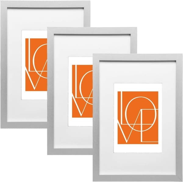 Rootz Modern Hängande & Bordsskiva tavelramar Set - MDF fotoramar - Brett utbud av storlekar - Väggdekor - E1 Class Material - 3-pack, vit - 30 x 45 c