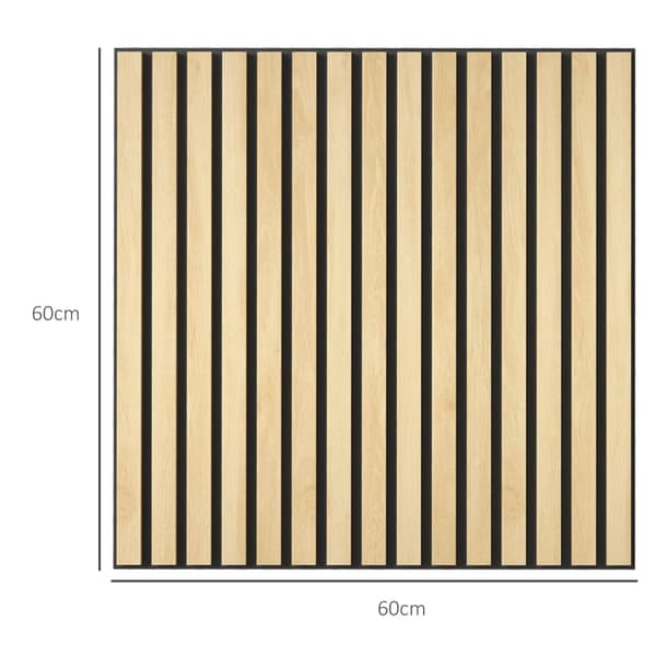 Rootz Acoustic -paneelit - Äänieristyspaneelit - Luonnonpuurakenne - Tee itse tehty säleseinä - Melunvaimennus - MDF ja PET - 60cm x 60cm x 2,1cm