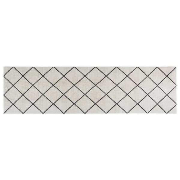 Köksmatta maskintvättbar kvadratrutig 45x150 cm sammet