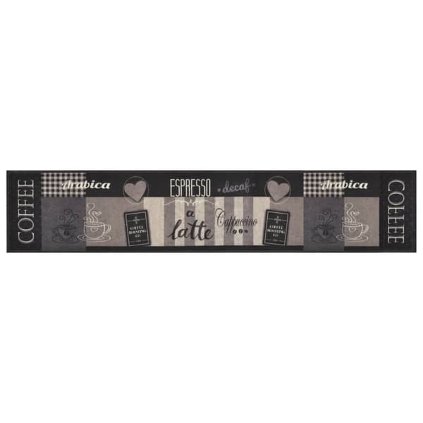 Köksmatta maskintvättbar kaffe svart 60x300 cm sammet