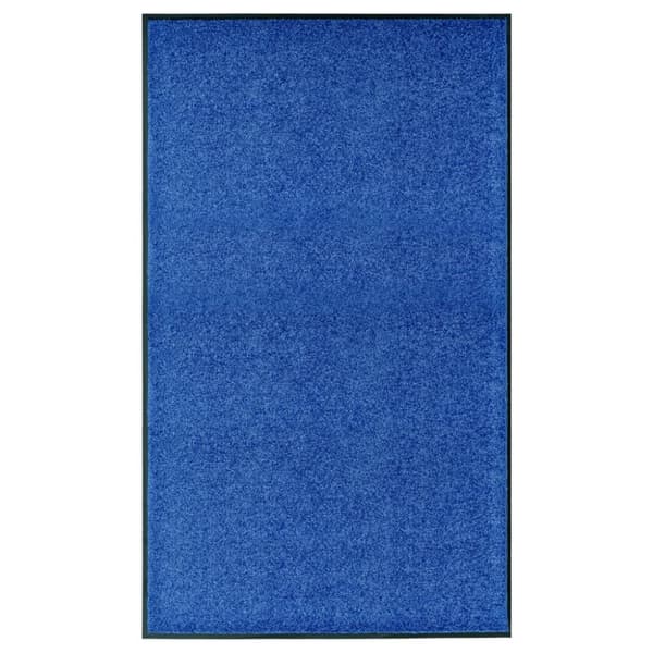 Dörrmatta tvättbar blå 90x150 cm