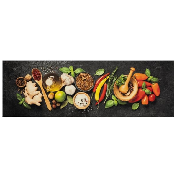 Köksmatta maskintvättbar kryddor 60x180 cm sammet
