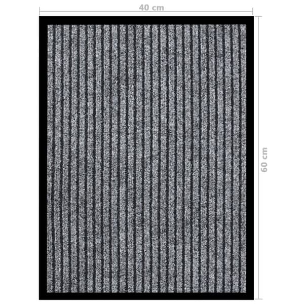 dørmåtte 40x60 cm stribet grå