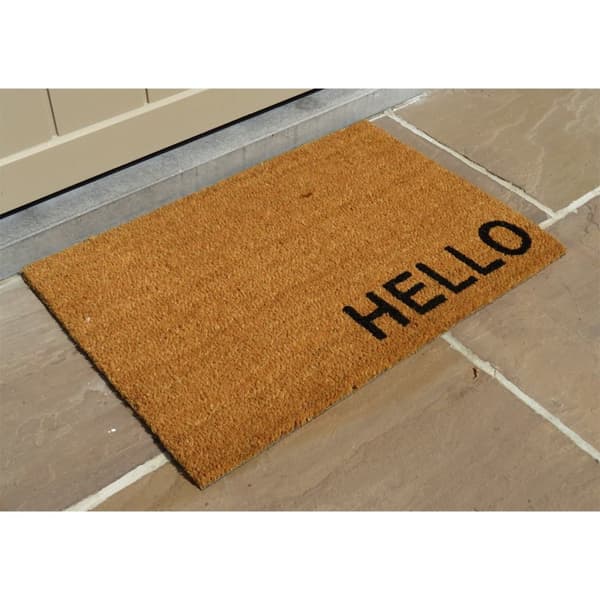Dörrmatta med Hello-motiv
