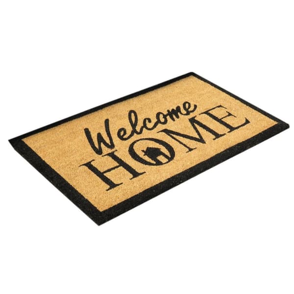 Brun Welcome Home mönster dörrmatta