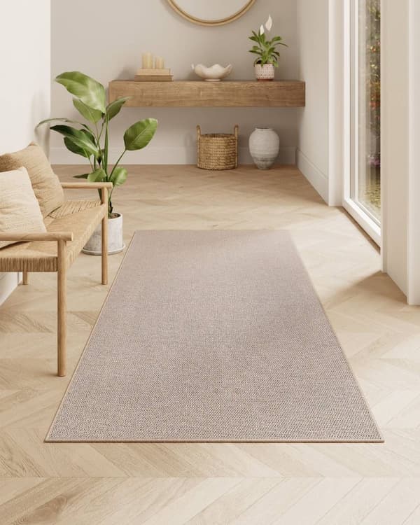 Rootz Camel Brown Jute Look Tæppe - Area Tæppe - Indendørs Tæppe - 580g/m2 Polyester - 200g/m2 Filt - 650g/m2 TPR - 80cm x 150cm