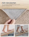 Miniatyrbillede 3 af 6: Rootz Runner Tæppe - 80 x 300 cm - Kan maskinvaskes - Camel Brown - Polyester Materiale - Filt bagside - TPR - 3,4 kg