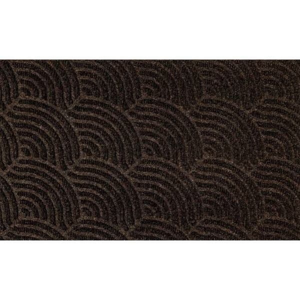Paillasson Waves mörkbrun 75 x 45 cm tvättbar golvmatta wash+dry DUNE