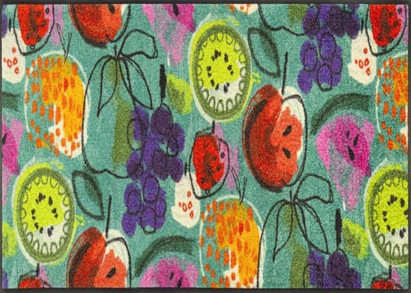 Paillasson Fruit Fiesta tvättbar smutsavvisande matta olika storlekar tvätt+tork design