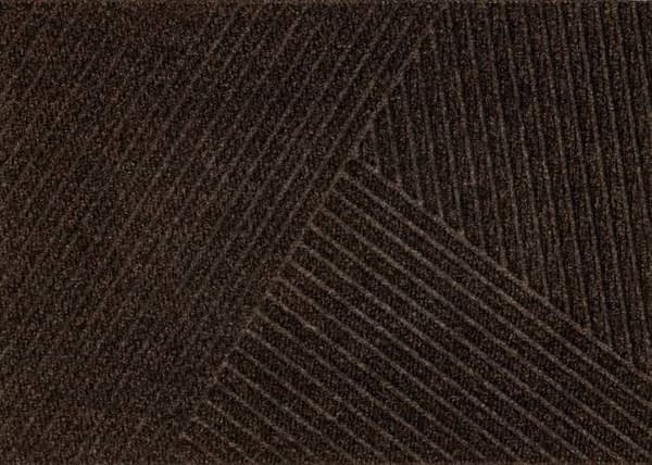 Paillasson Stripes mörkbrun 75 x 45 cm tvättbar golvmatta wash+dry DUNE