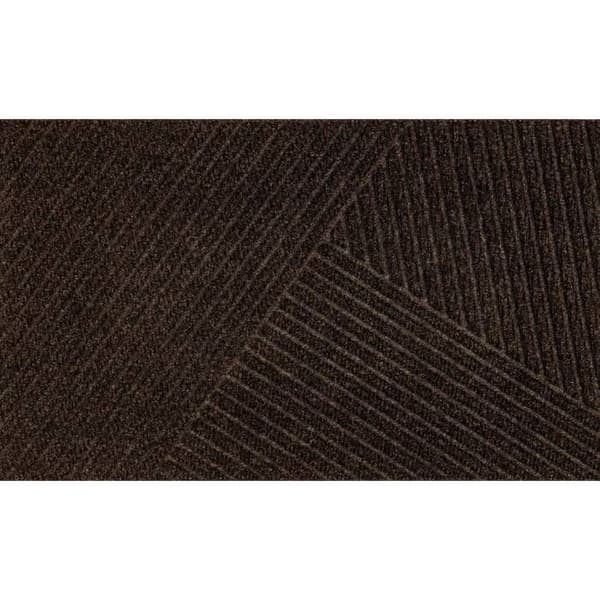 Paillasson Stripes mörkbrun 75 x 45 cm tvättbar golvmatta wash+dry DUNE