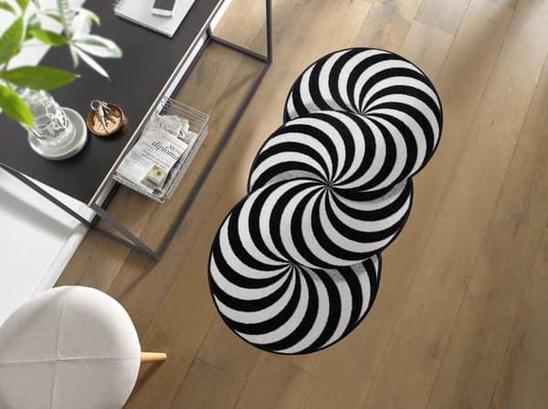 Paillasson Infinity Swirl 140 x 60 cm tvättbar golvmatta wash+dry Design Special Form