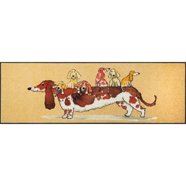 Paillasson Woof Buddies 180 x 60 cm golvmatta tvättbar wash+dry Design