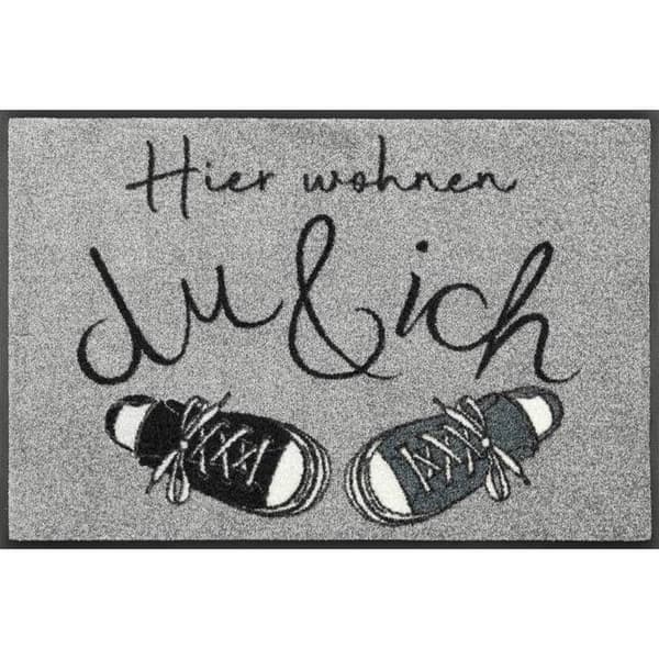 Paillasson Här bor... 75 x 50 cm tvättbar golvmatta wash+dry Design