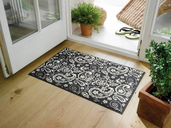 Folk Paisley Dörrmatta Tvättbar Golvmatta 75 x 50 cm tvätt+torr DESIGN