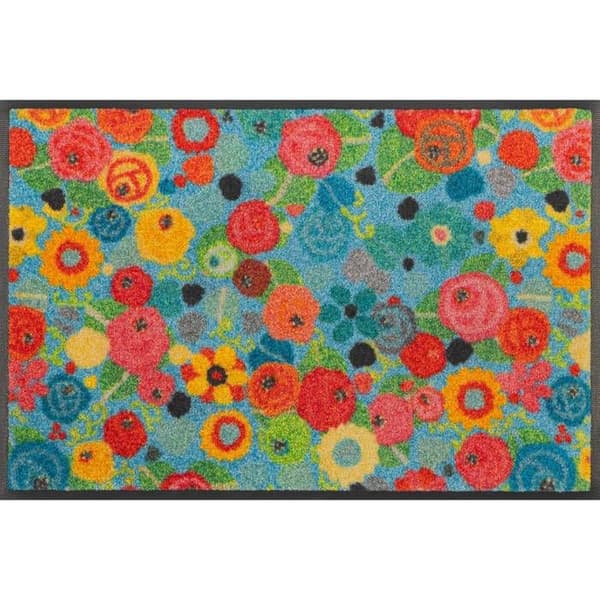 Paillasson Flower Power Tvättbar smutsmatta olika storlekar wash+dry Design