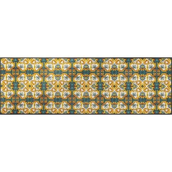 Piastrelle dörrmatta Tvättbar golvmatta 180 x 60 cm tvätt+torr DESIGN