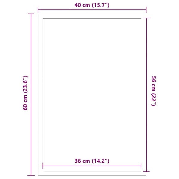 vidaXL Dörrmatta antracit 40x60 cm