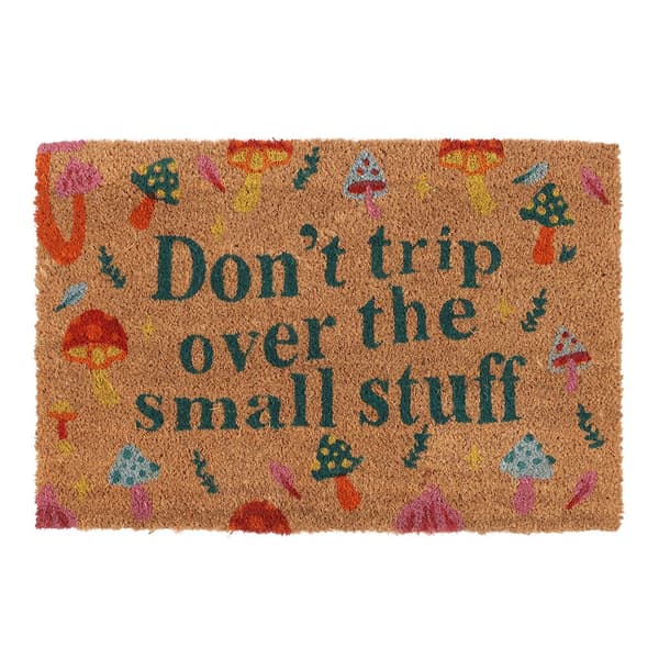 Something Different Don´t Trip Mushroom Door Mat Natural/Green One Size