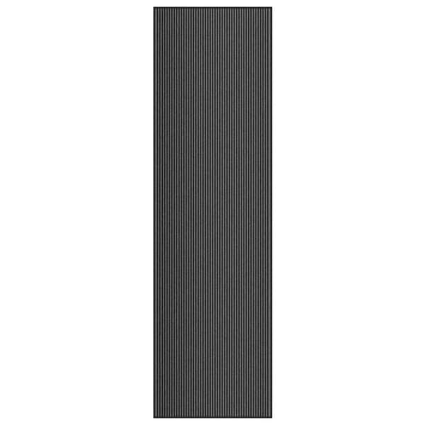 Dörrmatta rand svart och grå 115x400 cm