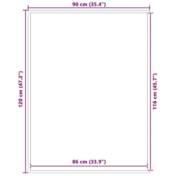 vidaXL Dørmatte Antrasitt 90x120 cm