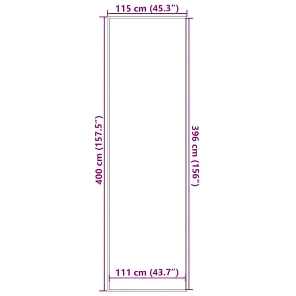 vidaXL Dørmatte Antrasitt 115x400 cm